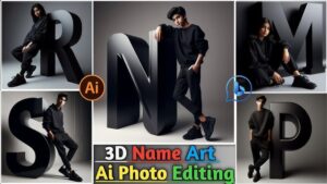 3D Name Art ai photo