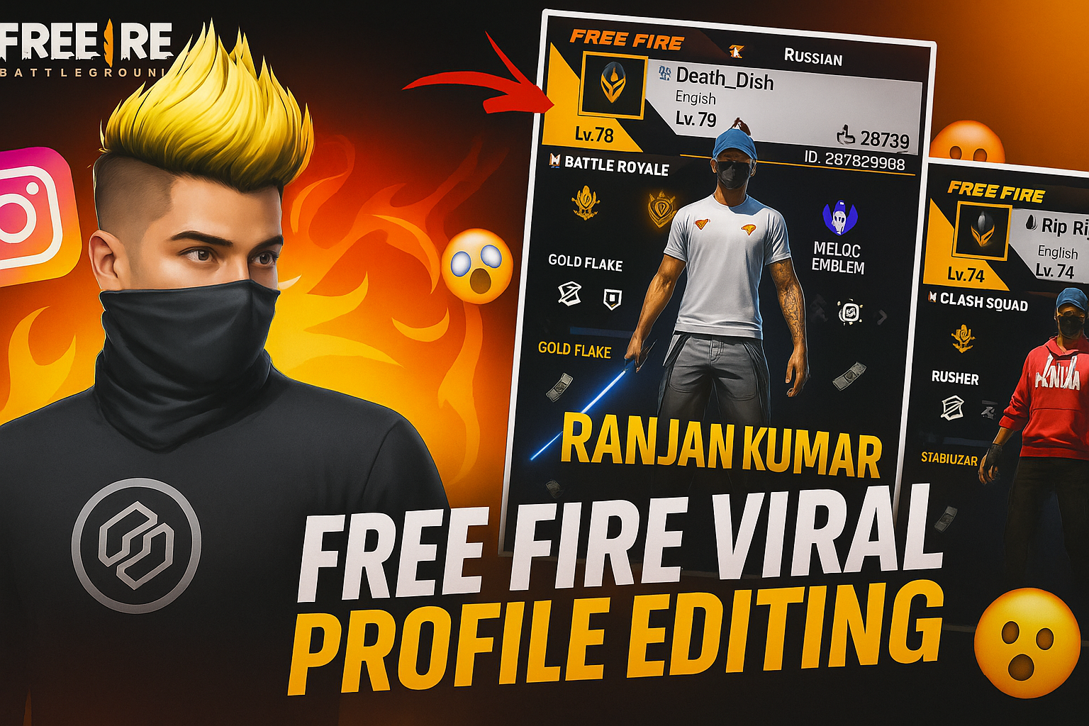 Trending Free Fire Profile Photo Editing